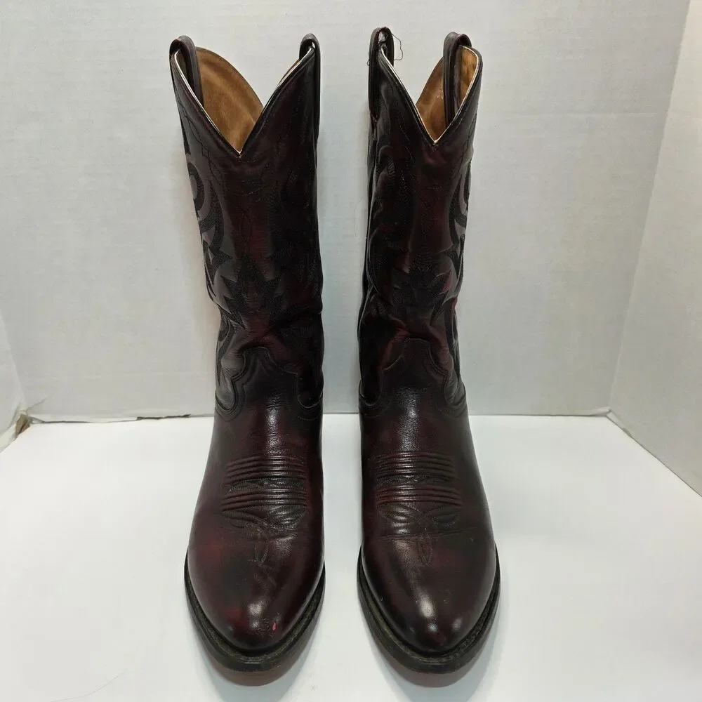Dan Post Milwaukee Men’s 10.5D Black Cherry Western Boots 13” DP2112R